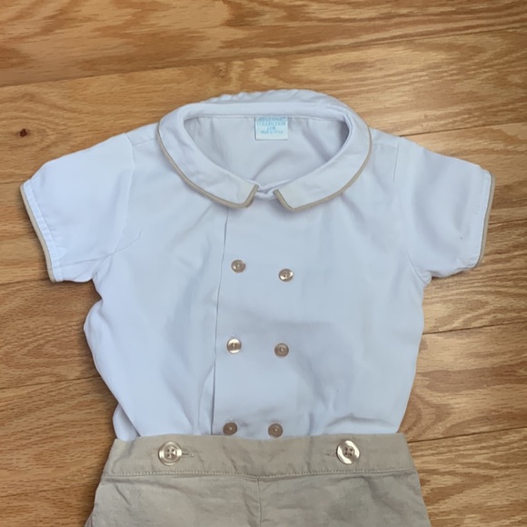 Edgehill Collection. Size 12M. White and beige boy outfit - Picture 2 of 5